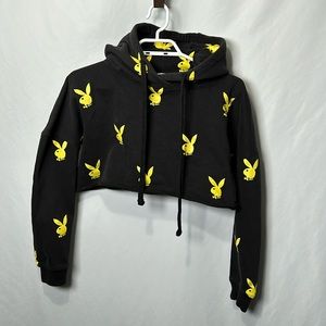 Playboy missguided crop hoodie